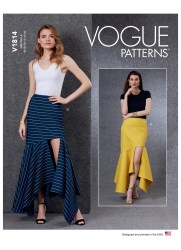 1814 VOGUE ASYMMETRIC SLIT SKIRT PATTERN 8-16; 16-24 choice  NEW